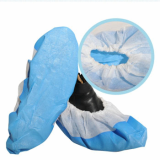 Cheap disposable CPE_PP coated waterproof shoe cover   